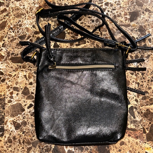 Stone Mountain Black Crossbody Bag with Gold Accents - Picture 4 of 9